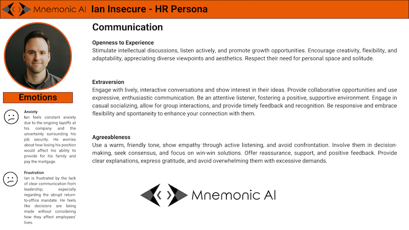 Communication and HR Personas